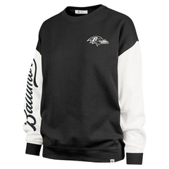 Baltimore Ravens 47 brand '47 Women's Double Header Rise Andie Pullover Sweatshirt
