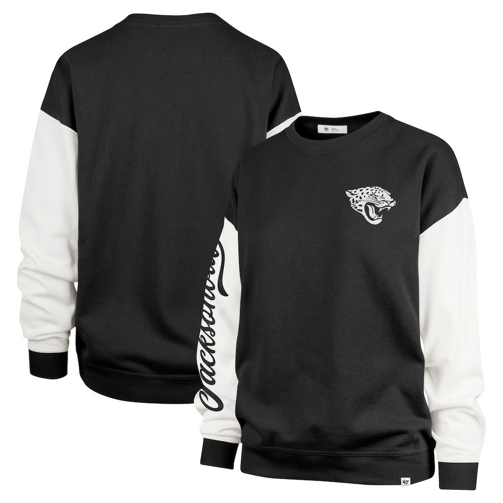 Jacksonville Jaguars 47 brand '47 Women's Double Header Rise Andie Pullover Sweatshirt
