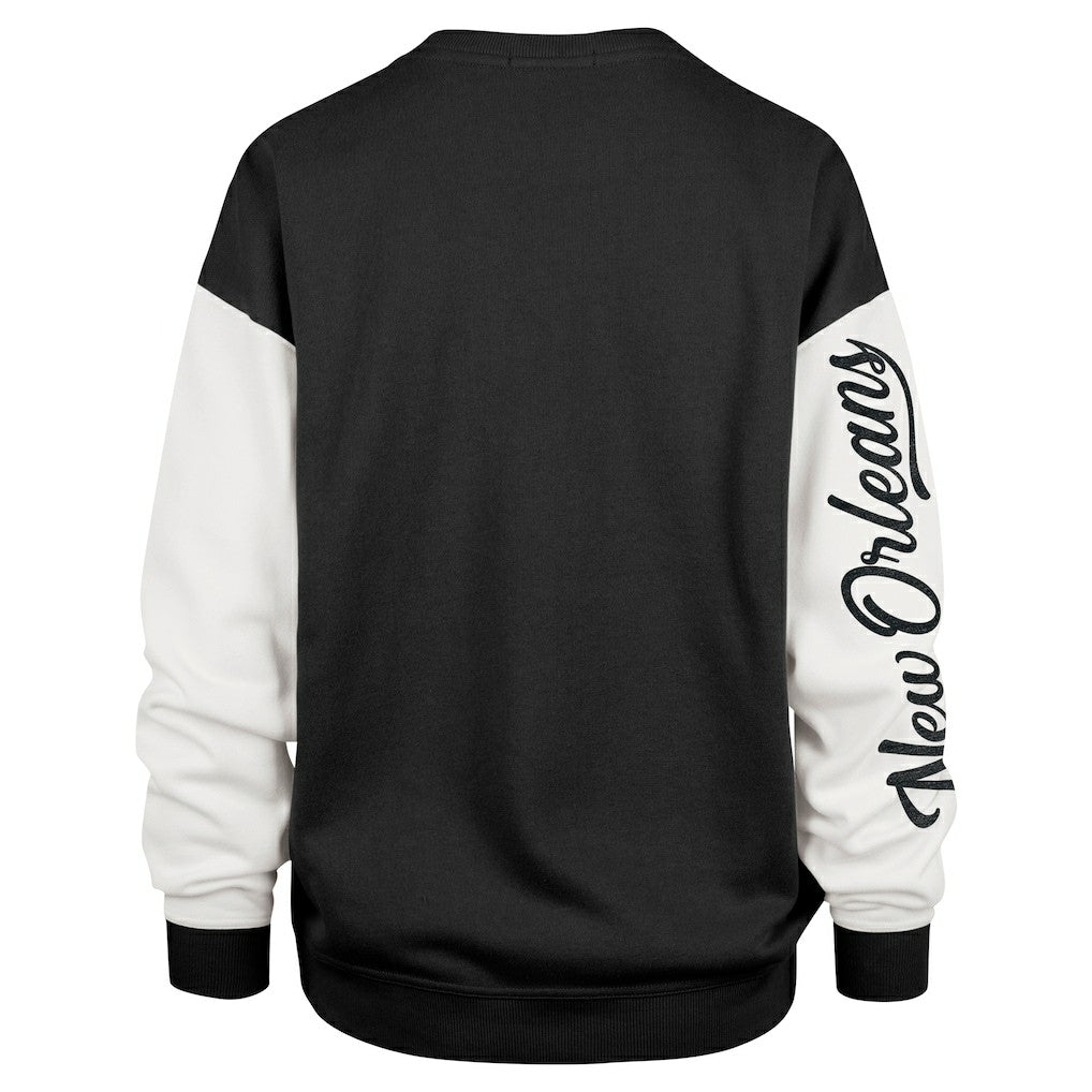 New Orleans Saints 47 brand '47 Women's Double Header Rise Andie Pullover Sweatshirt