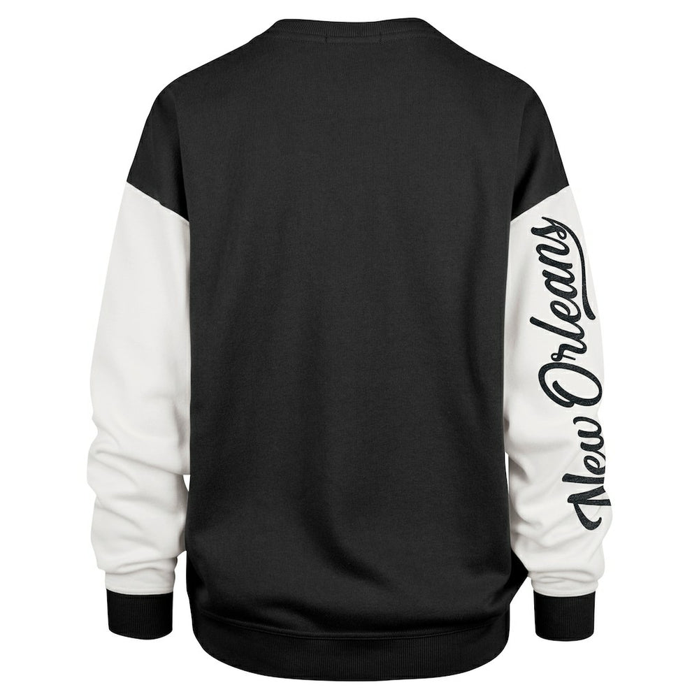 New Orleans Saints 47 brand '47 Women's Double Header Rise Andie Pullover Sweatshirt