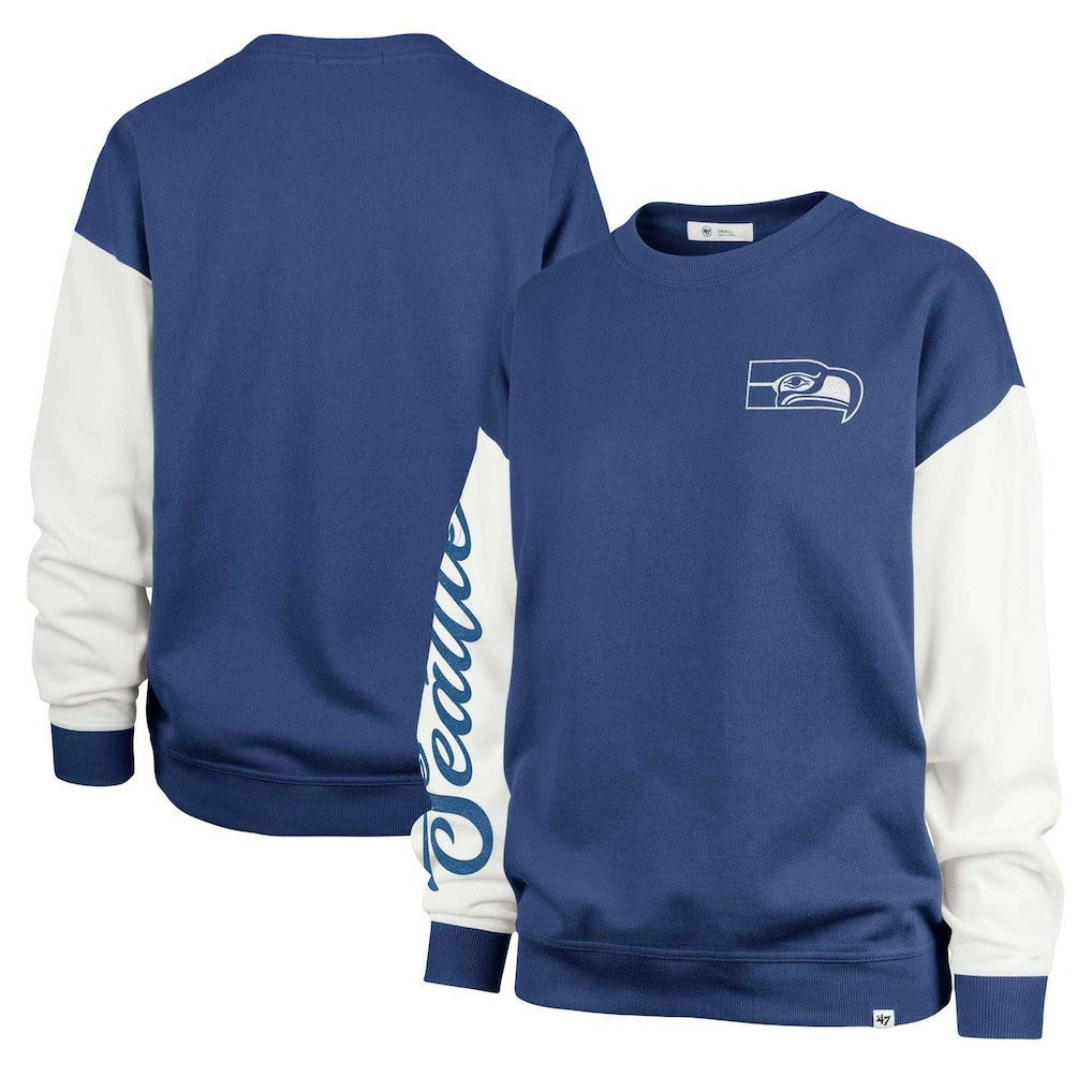 Seattle Seahawks 47 brand '47 Women's Double Header Rise Andie Pullover Sweatshirt
