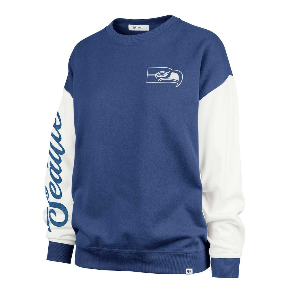 Seattle Seahawks 47 brand '47 Women's Double Header Rise Andie Pullover Sweatshirt