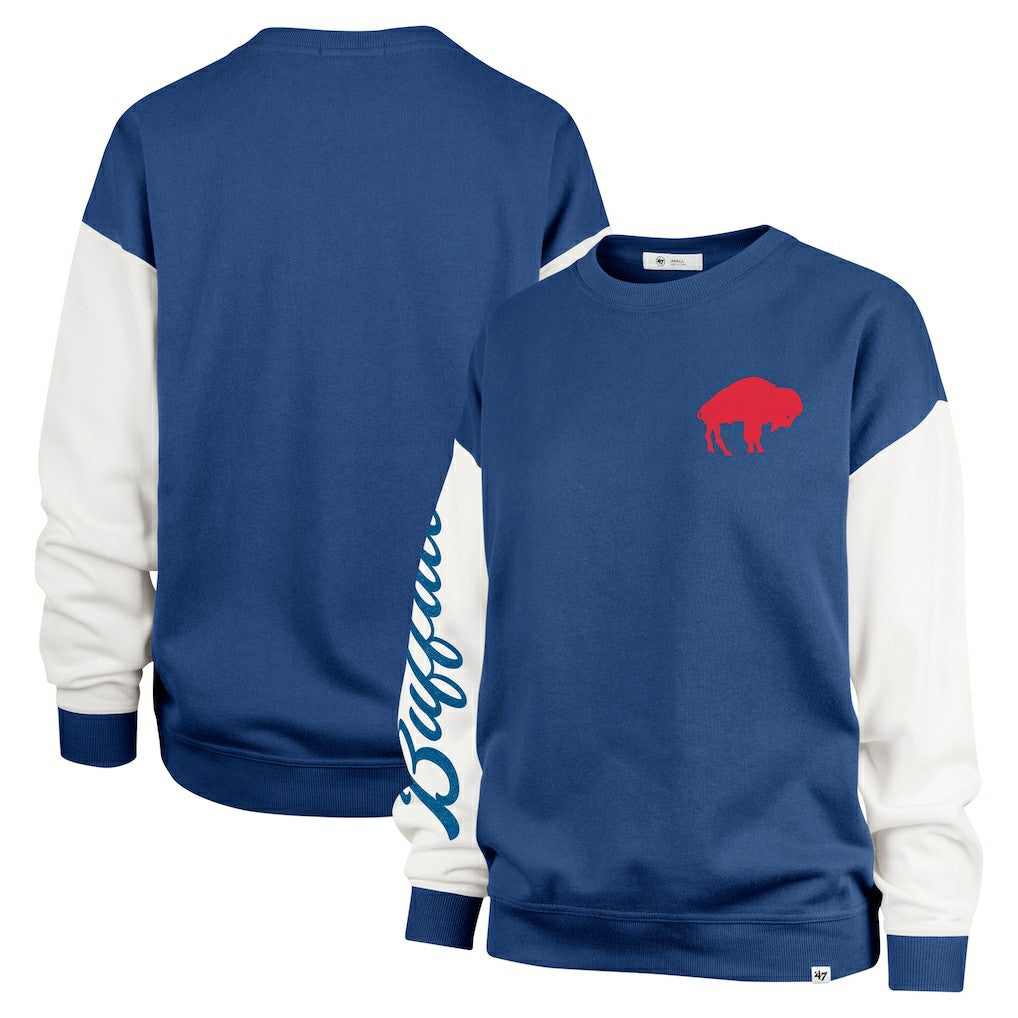 Buffalo Bills 47 brand '47 Women's Double Header Rise Andie Pullover Sweatshirt