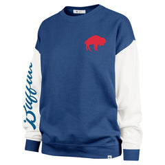 Buffalo Bills 47 brand '47 Women's Double Header Rise Andie Pullover Sweatshirt