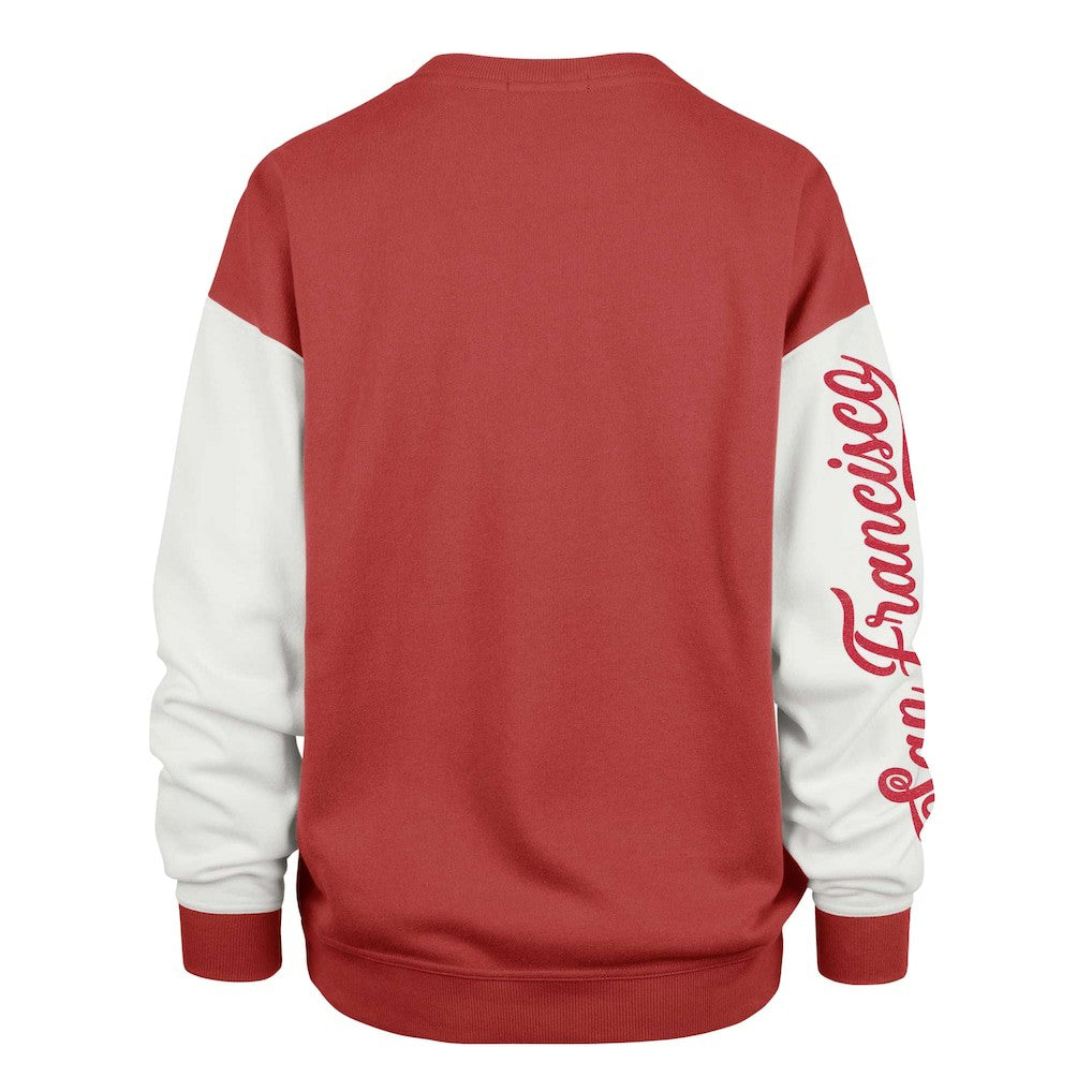 San Francisco 49ers 47 brand '47 Women's Double Header Rise Andie Pullover Sweatshirt