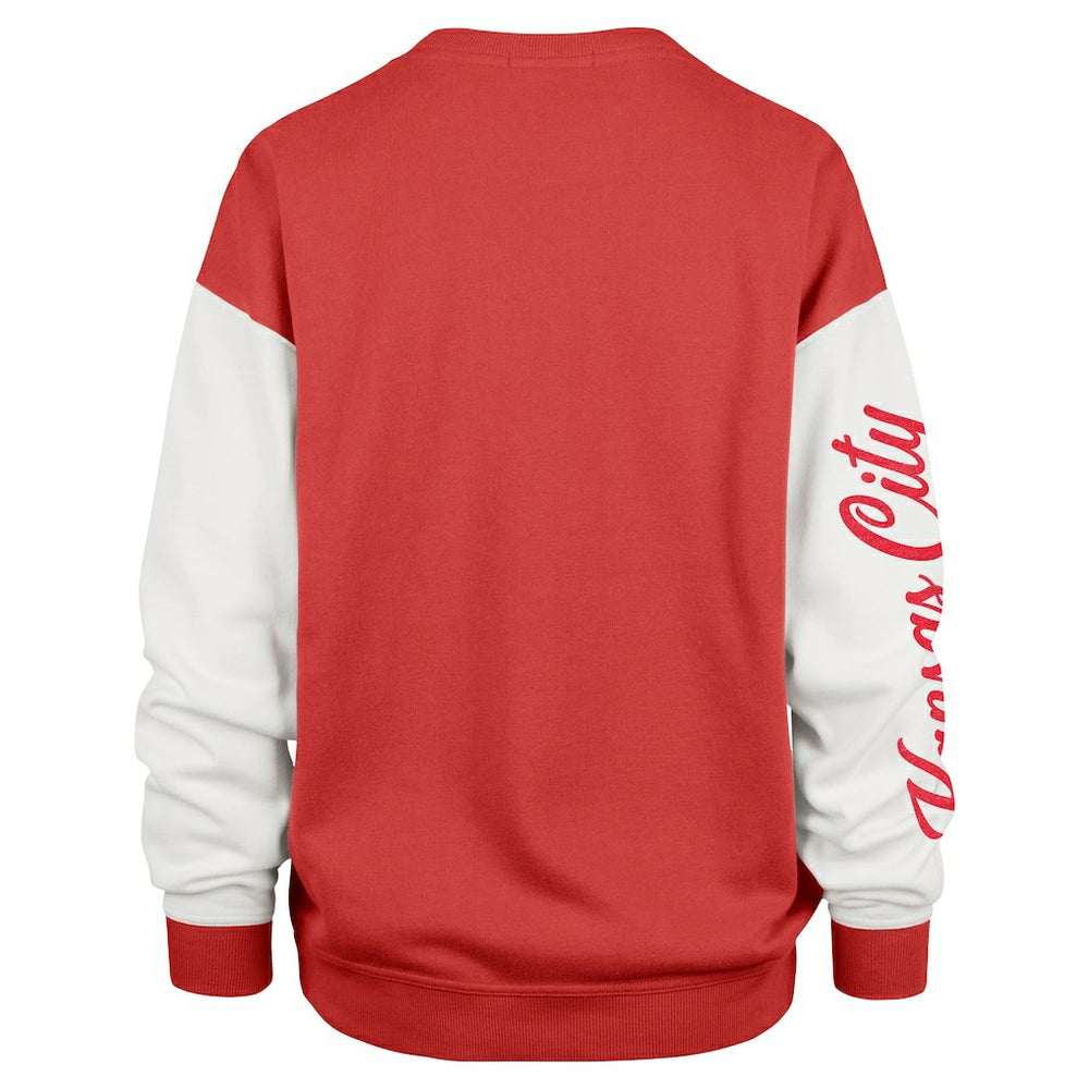 Kansas City Chiefs 47 brand '47 Women's Double Header Rise Andie Pullover Sweatshirt