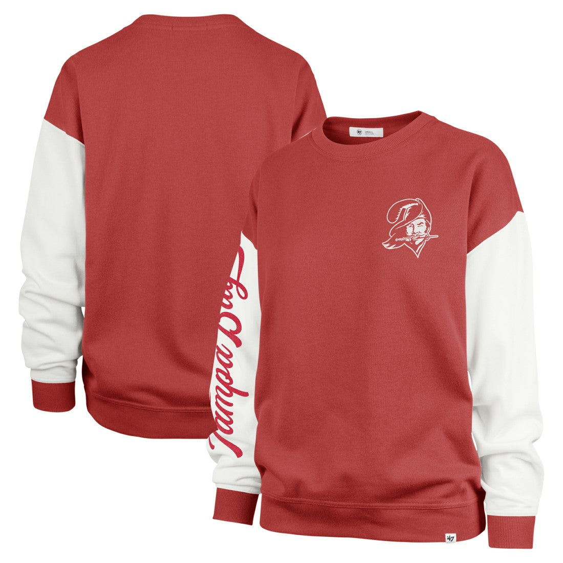 Tampa Bay Buccaneers 47 brand '47 Women's Double Header Rise Andie Pullover Sweatshirt