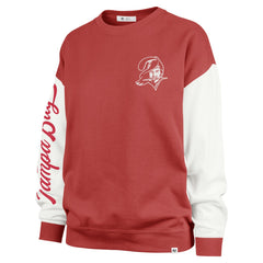 Tampa Bay Buccaneers 47 brand '47 Women's Double Header Rise Andie Pullover Sweatshirt