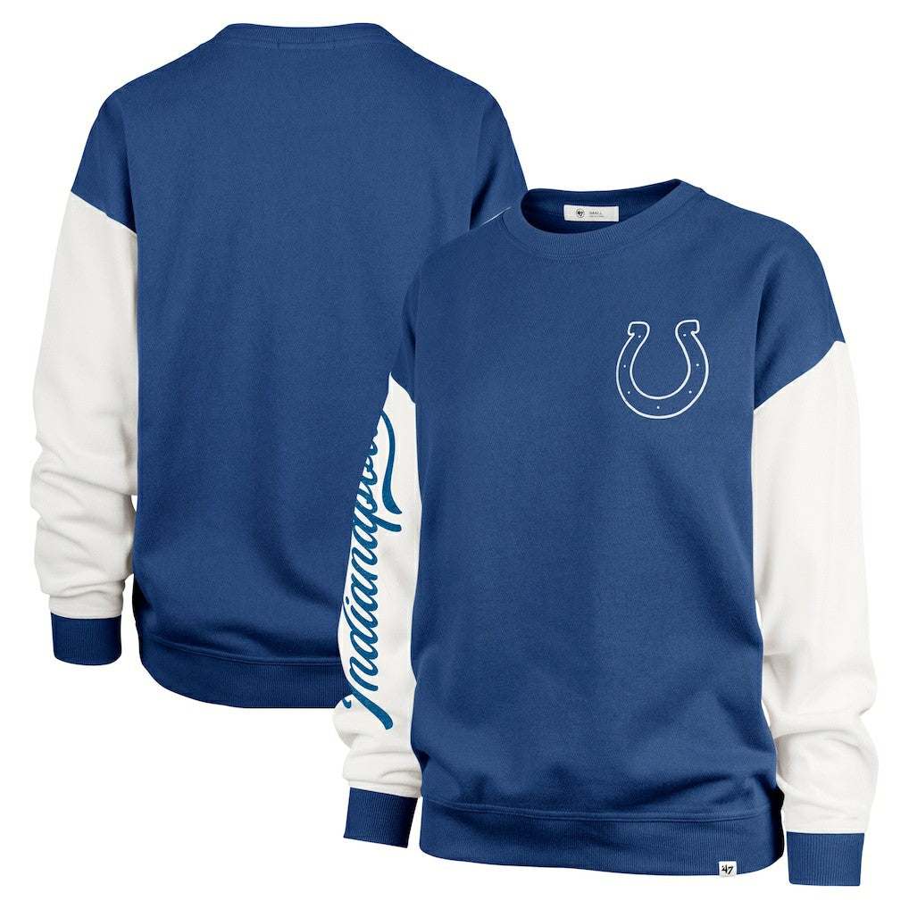 Indianapolis Colts 47 brand '47 Women's Double Header Rise Andie Pullover Sweatshirt