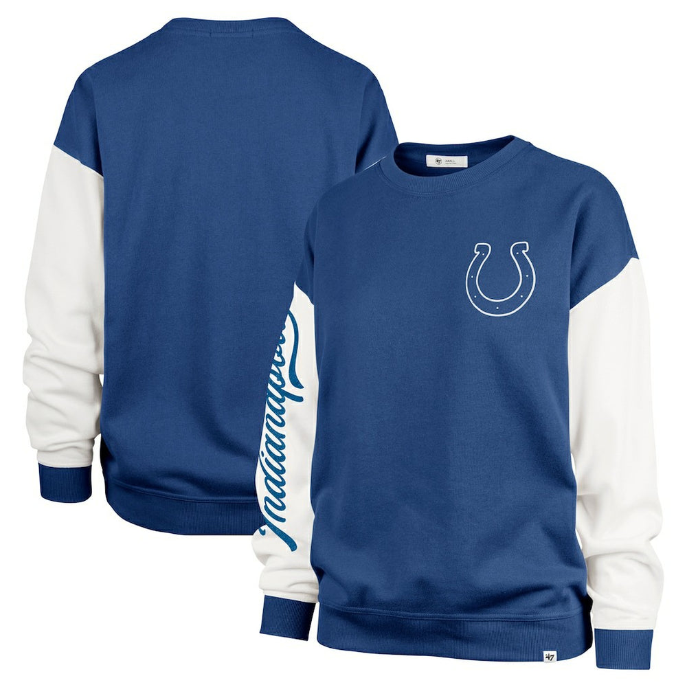 Indianapolis Colts 47 brand '47 Women's Double Header Rise Andie Pullover Sweatshirt