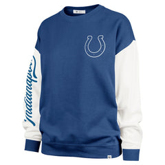 Indianapolis Colts 47 brand '47 Women's Double Header Rise Andie Pullover Sweatshirt