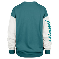 Miami Dolphins 47 brand '47 Women's Double Header Rise Andie Pullover Sweatshirt