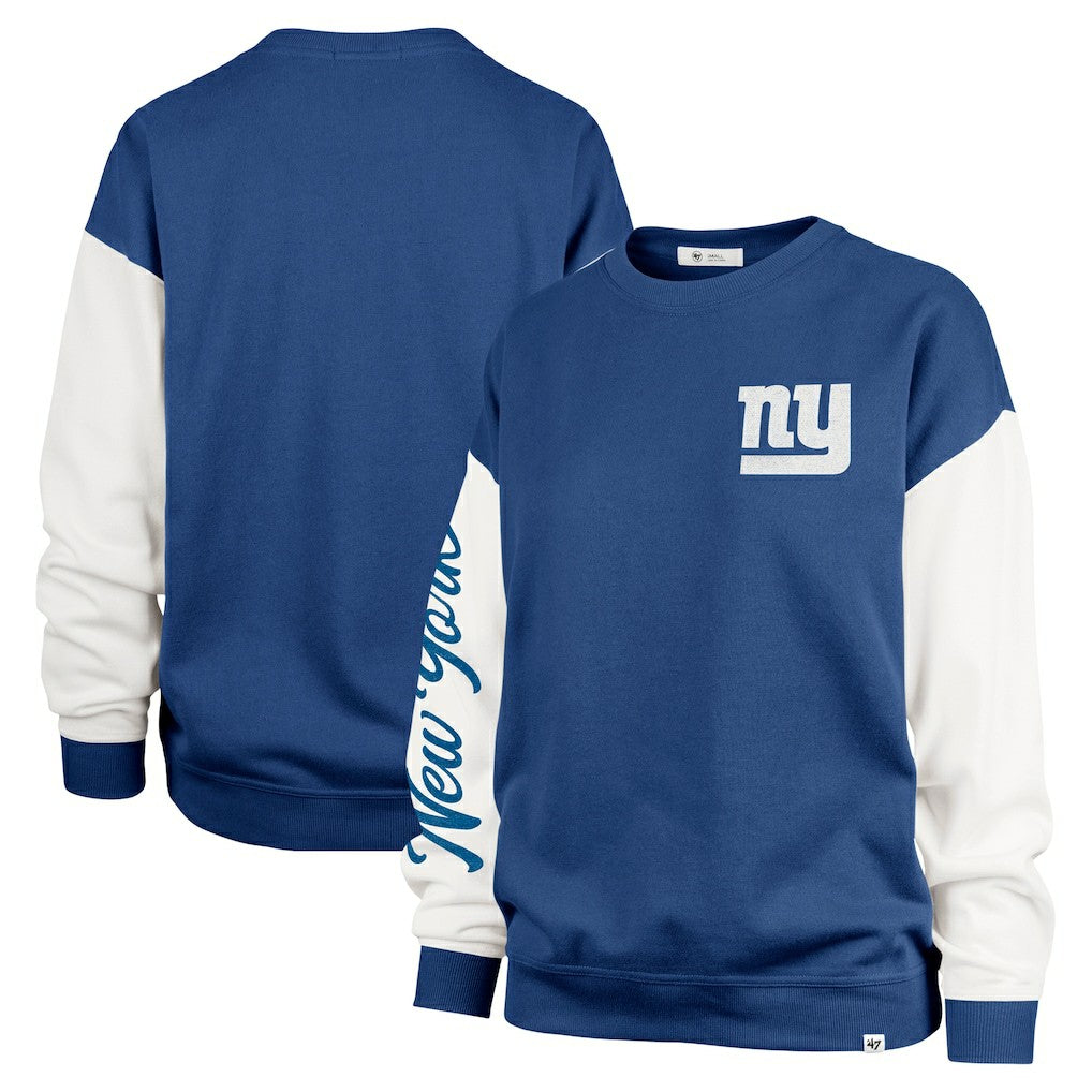 New York Giants 47 brand '47 Women's Double Header Rise Andie Pullover Sweatshirt