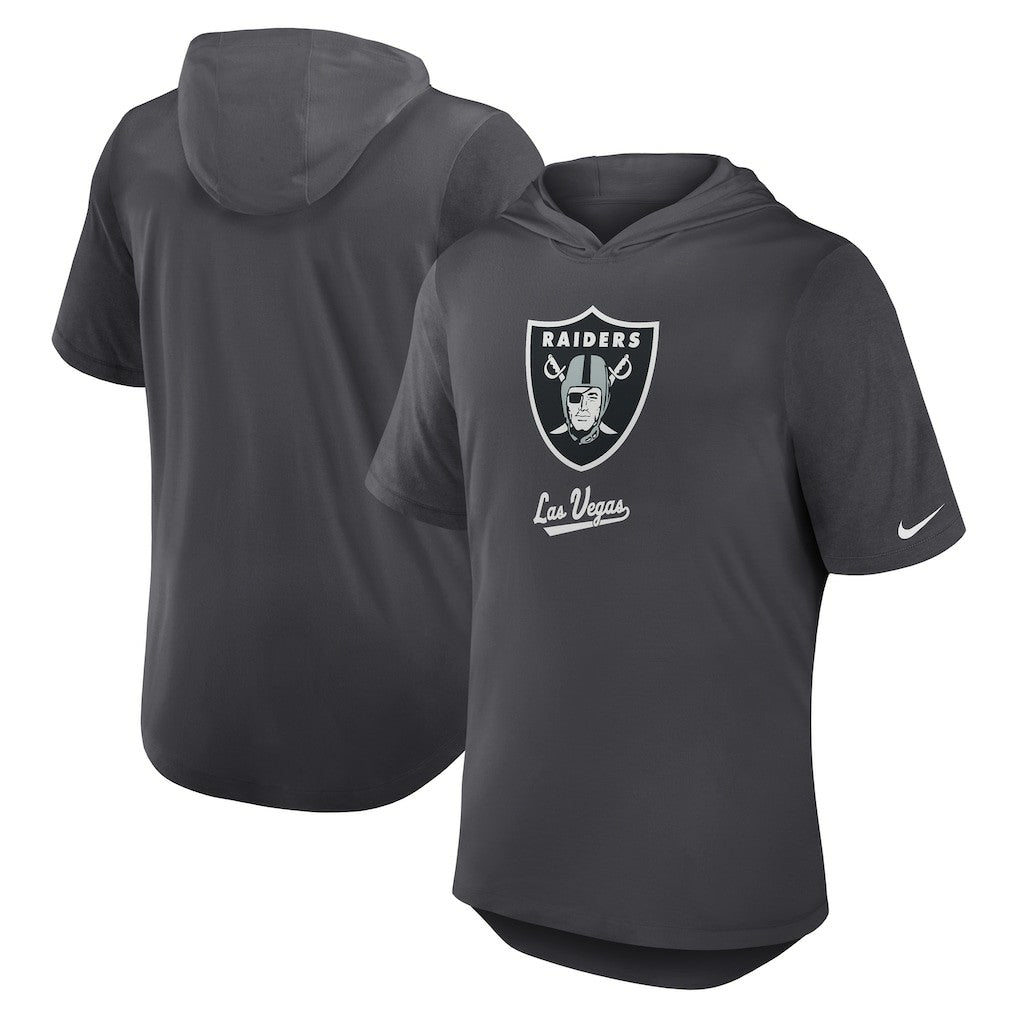 Las Vegas Raiders Nike Tri-Blend Performance Hoodie T-Shirt