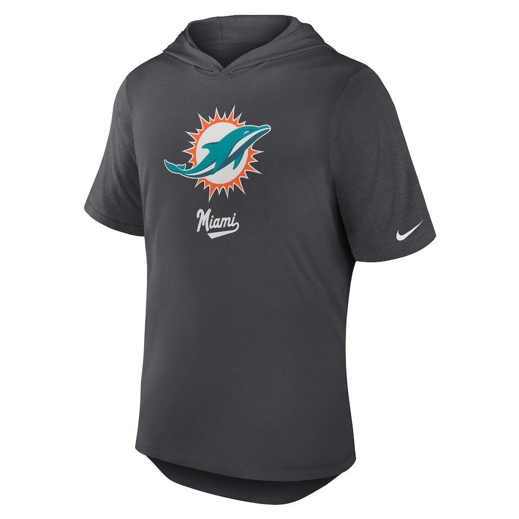 Miami Dolphins Nike Tri-Blend Performance Hoodie T-Shirt