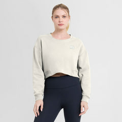 Cincinnati Bengals Fanatics Women's Studio Tri-Blend Cropped Pullover Sweatshirt