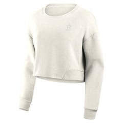 Dallas Cowboys Fanatics Women's Studio Tri-Blend Cropped Pullover Sweatshirt