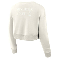 Dallas Cowboys Fanatics Women's Studio Tri-Blend Cropped Pullover Sweatshirt