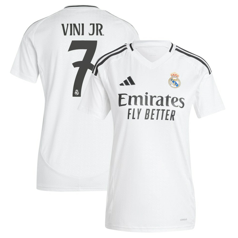 Vini Jr. Real Madrid Women's 2024/25 Home Replica Player Jersey White - Adidas