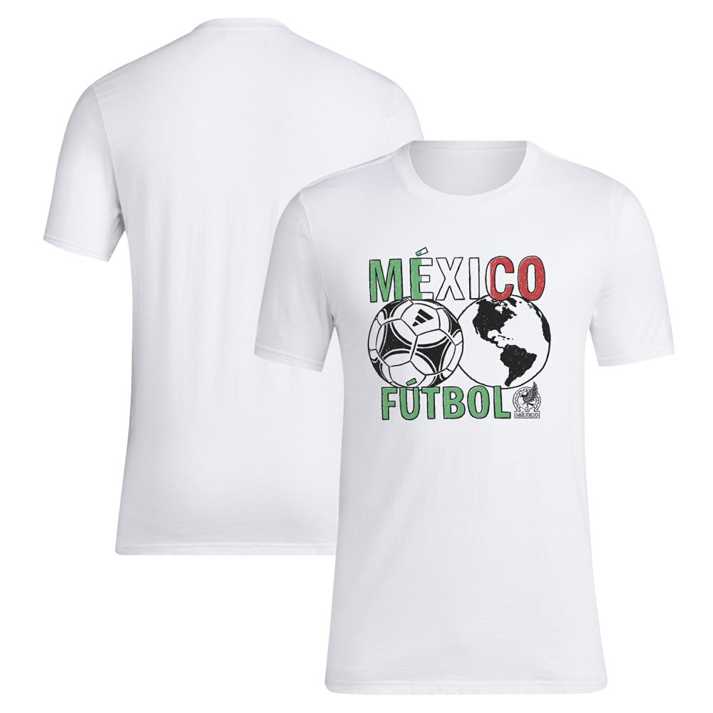 Mexico National Team Around The World T-Shirt White - Adidas