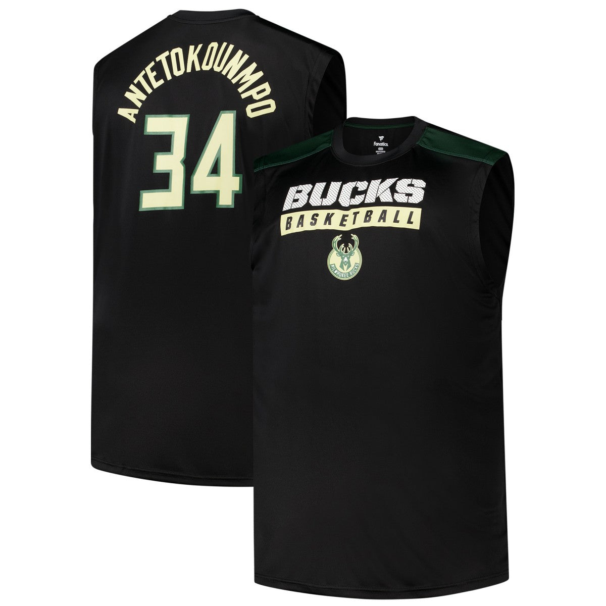 Giannis Antetokounmpo Milwaukee Bucks Profile Big & Tall Player Muscle Tank For Sale