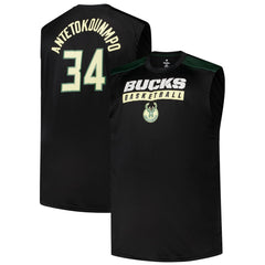 Giannis Antetokounmpo Milwaukee Bucks Profile Big & Tall Player Muscle Tank For Sale
