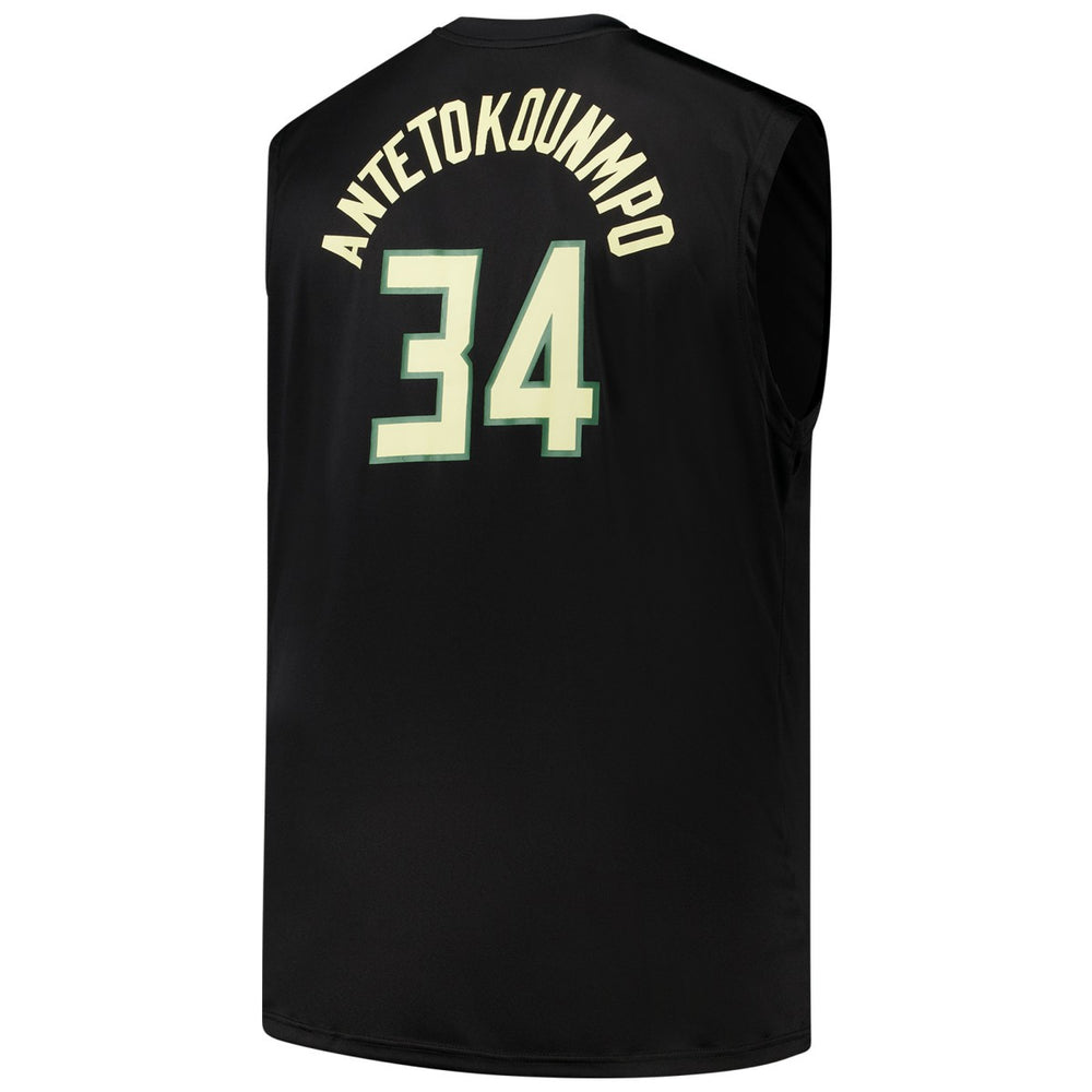 Giannis Antetokounmpo Milwaukee Bucks Profile Big & Tall Player Muscle Tank For Sale