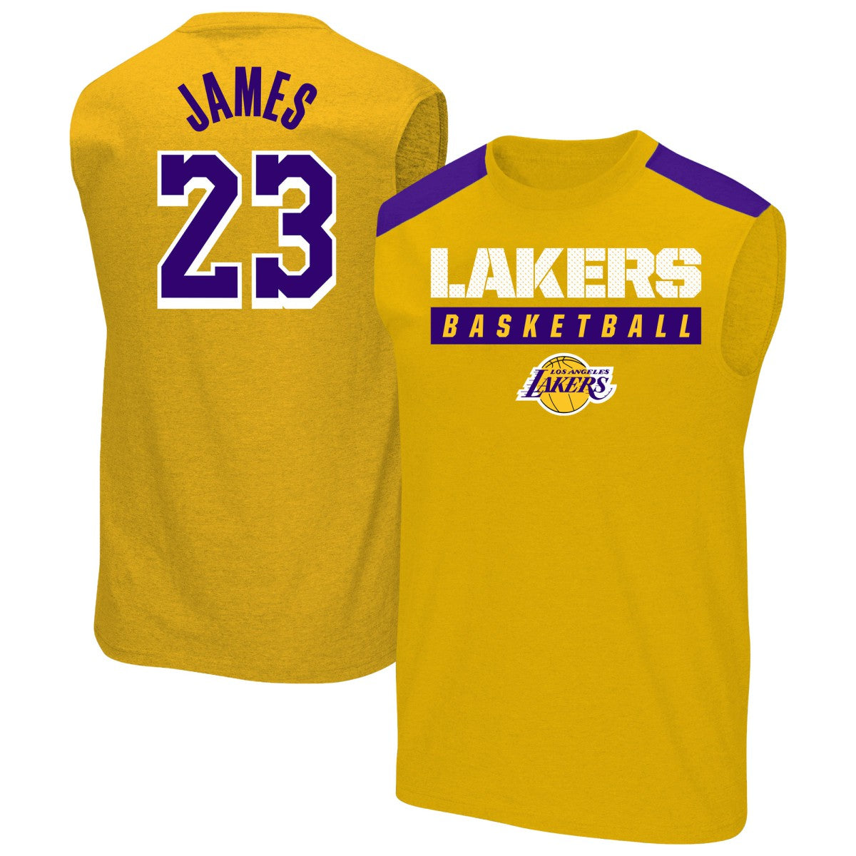 LeBron James Los Angeles Lakers Profile Big & Tall Player Muscle Tank Outlet