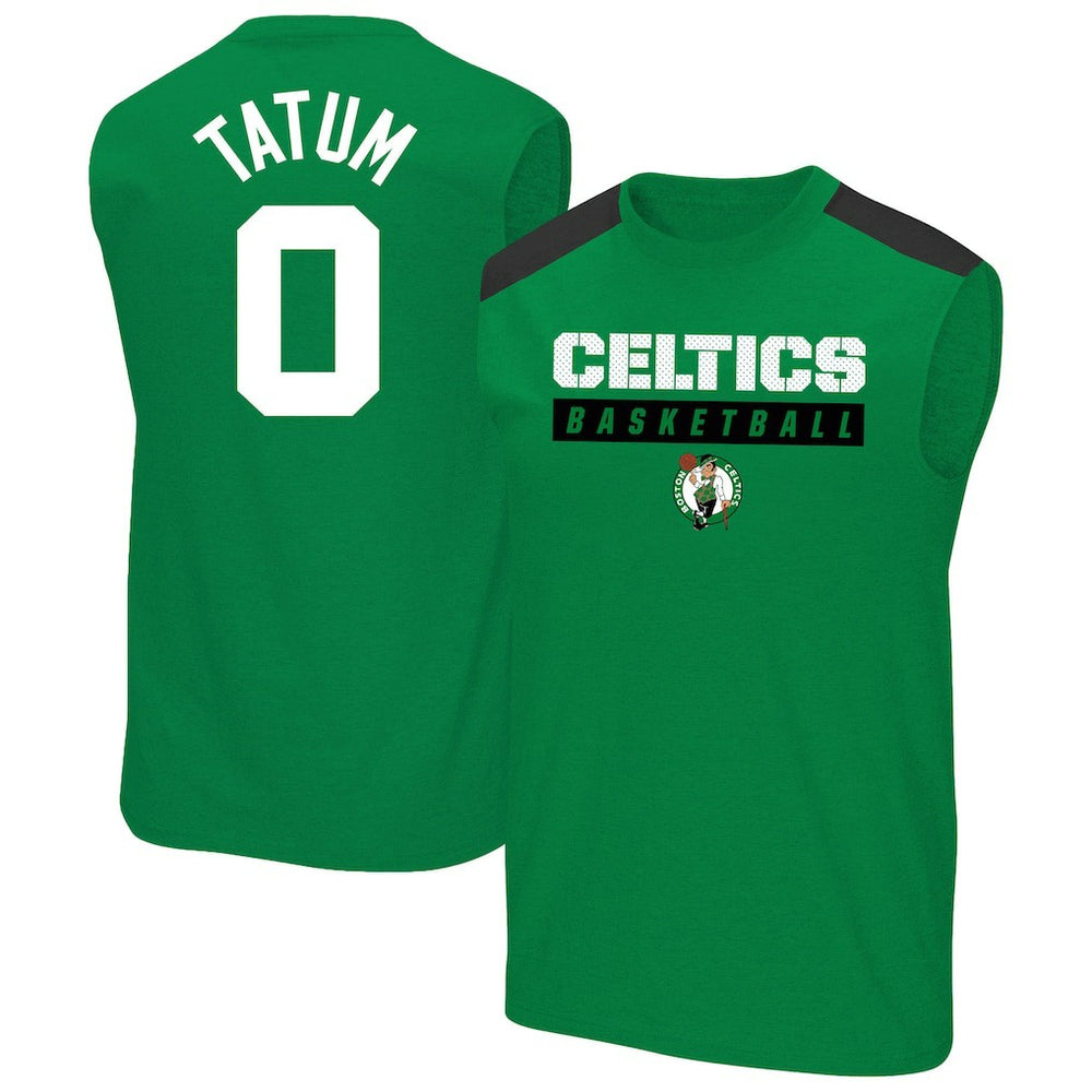 Jayson Tatum Boston Celtics Profile Big & Tall Player Muscle Tank On Sale