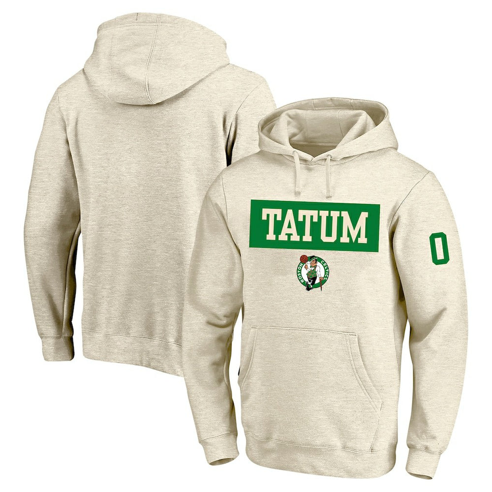 Jayson Tatum Boston Celtics Profile Big & Tall Player Double Face Tri-Blend Pullover Hoodie New