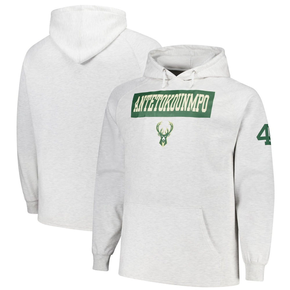Giannis Antetokounmpo Milwaukee Bucks Profile Big & Tall Player Double Face Tri-Blend Pullover Hoodie Discount