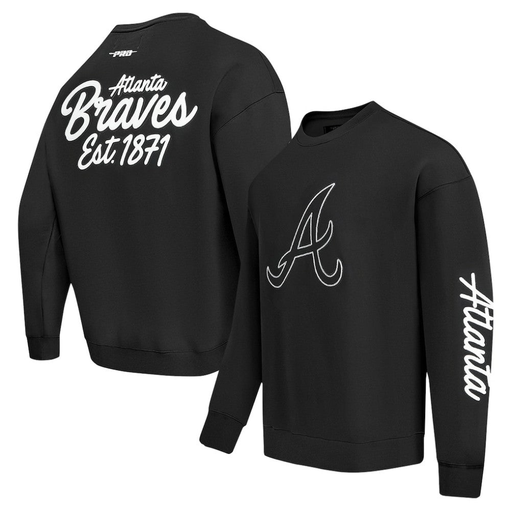 Atlanta Braves Pro Standard Paint The City Dropped Shoulder Pullover Sweatshirt | MLB US