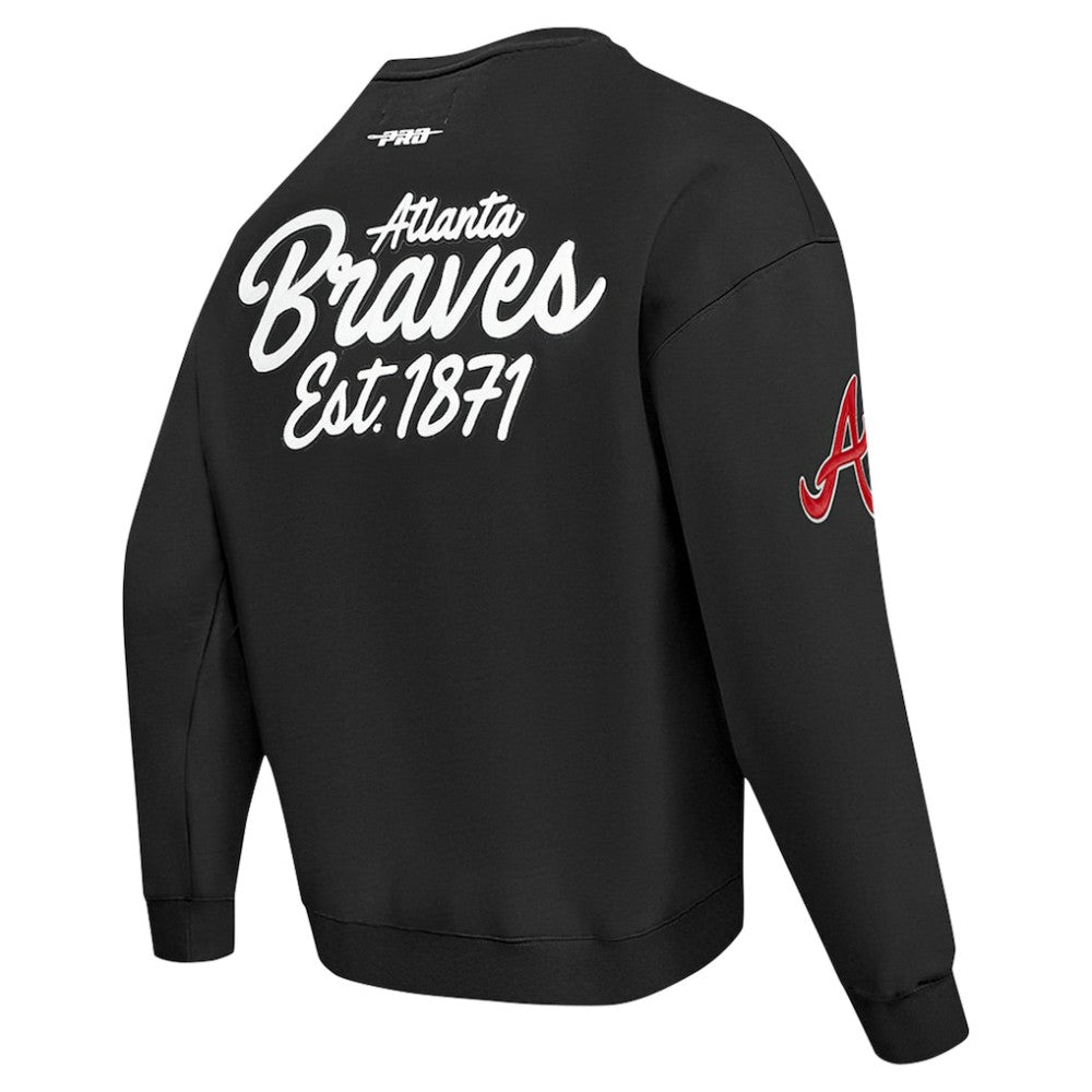 Atlanta Braves Pro Standard Paint The City Dropped Shoulder Pullover Sweatshirt | MLB US