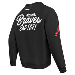 Atlanta Braves Pro Standard Paint The City Dropped Shoulder Pullover Sweatshirt | MLB US