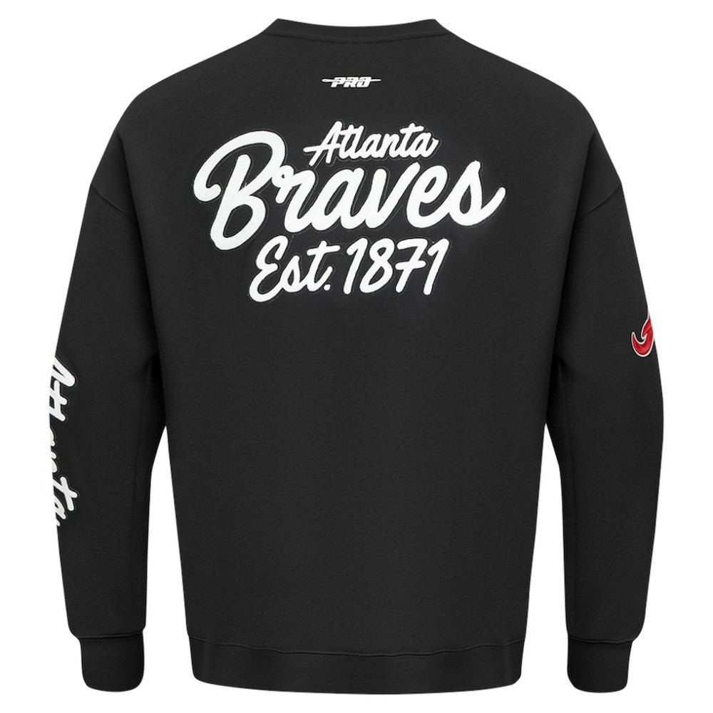 Atlanta Braves Pro Standard Paint The City Dropped Shoulder Pullover Sweatshirt | MLB US