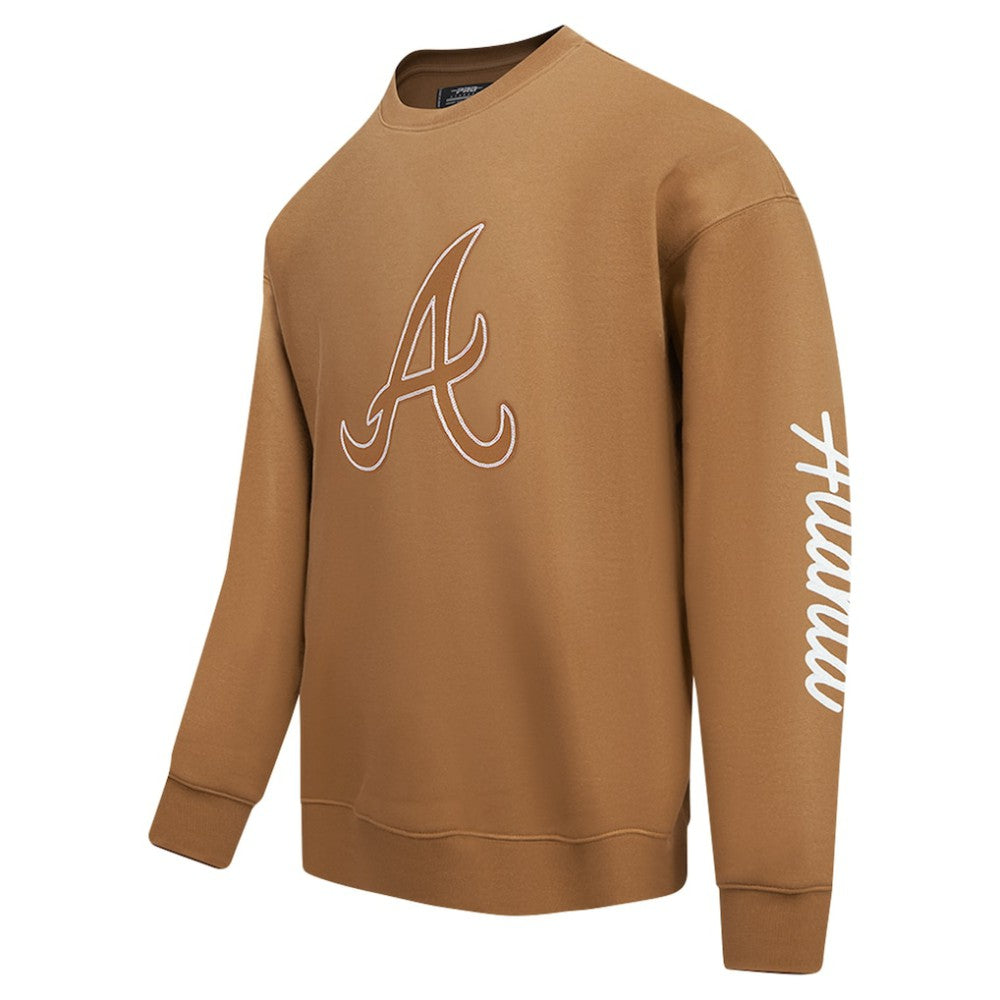 Atlanta Braves Pro Standard Paint The City Dropped Shoulder Pullover Sweatshirt | MLB Sale