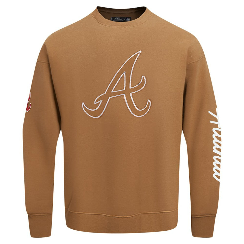 Atlanta Braves Pro Standard Paint The City Dropped Shoulder Pullover Sweatshirt | MLB Sale