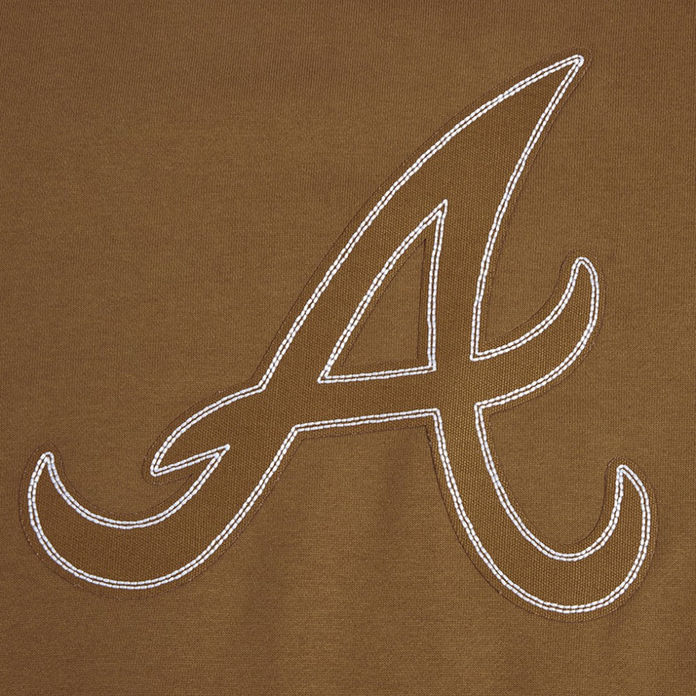 Atlanta Braves Pro Standard Paint The City Dropped Shoulder Pullover Sweatshirt | MLB Sale