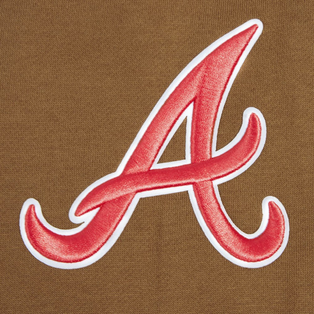 Atlanta Braves Pro Standard Paint The City Dropped Shoulder Pullover Sweatshirt | MLB Sale