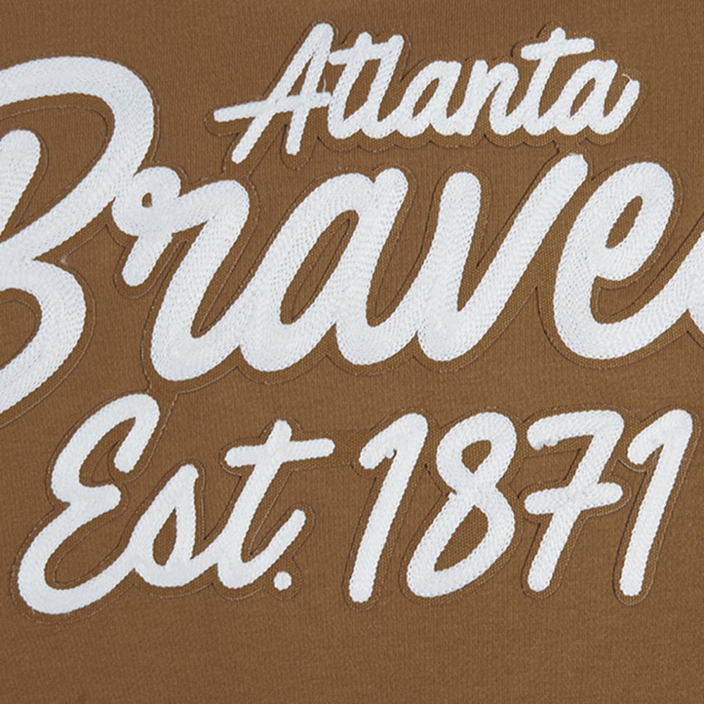 Atlanta Braves Pro Standard Paint The City Dropped Shoulder Pullover Sweatshirt | MLB Sale