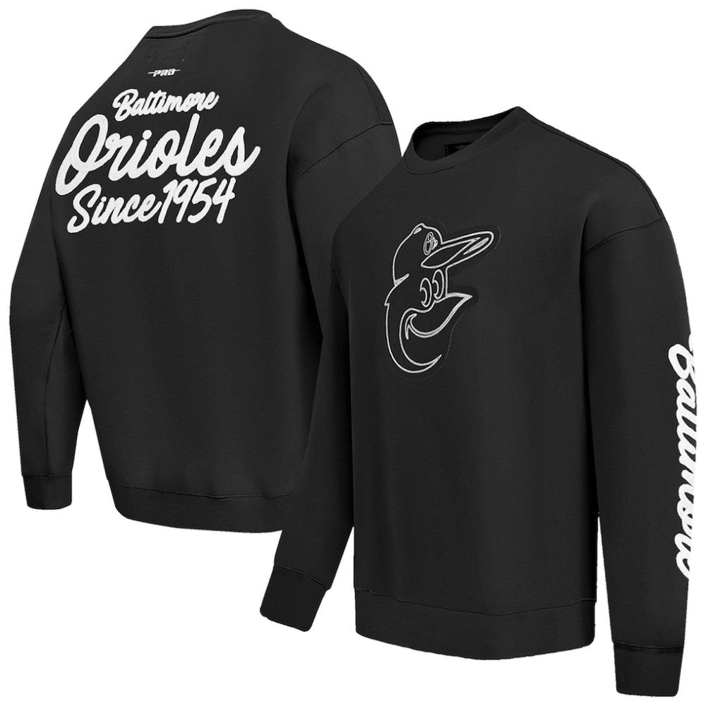 Baltimore Orioles Pro Standard Paint The City Dropped Shoulder Pullover Sweatshirt | MLB Outlet