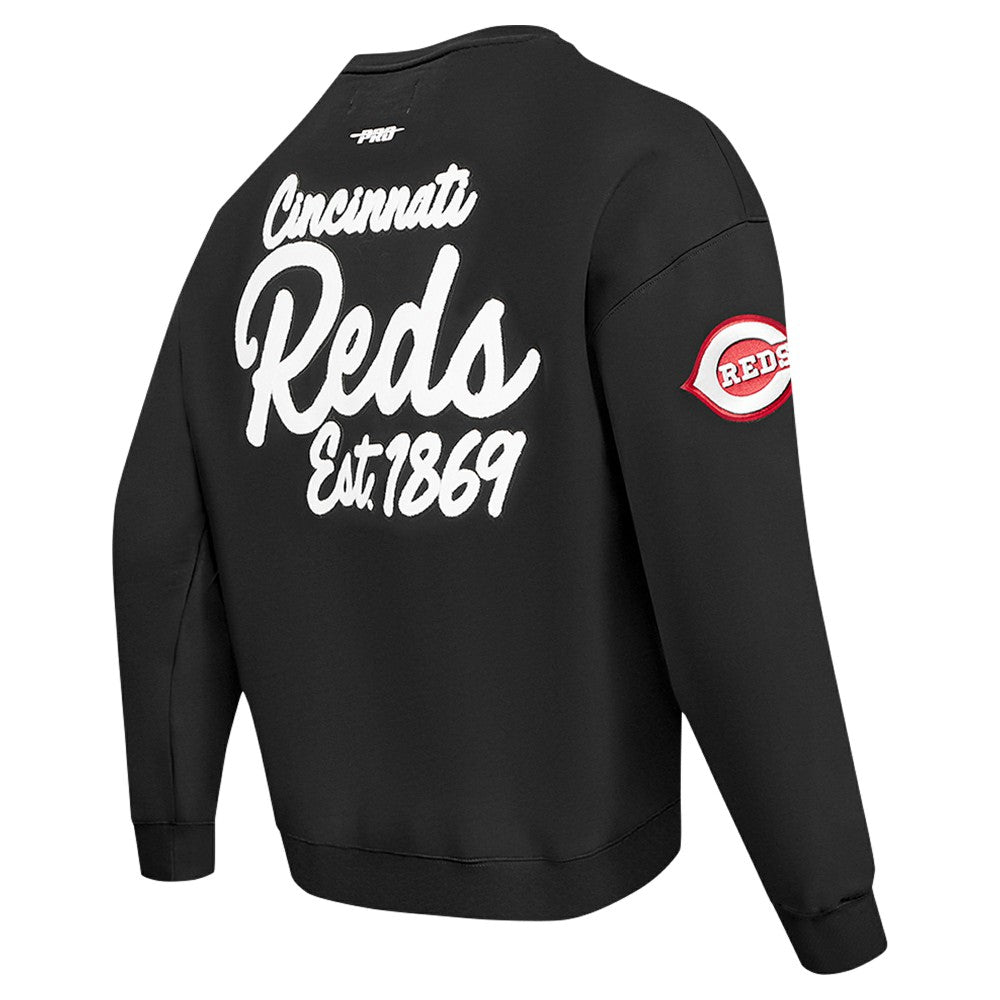 Cincinnati Reds Pro Standard Paint The City Dropped Shoulder Pullover Sweatshirt | MLB Outlet