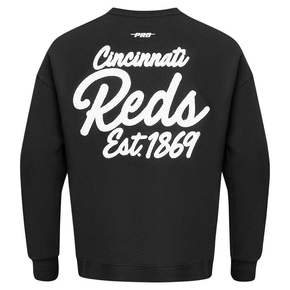 Cincinnati Reds Pro Standard Paint The City Dropped Shoulder Pullover Sweatshirt | MLB Outlet