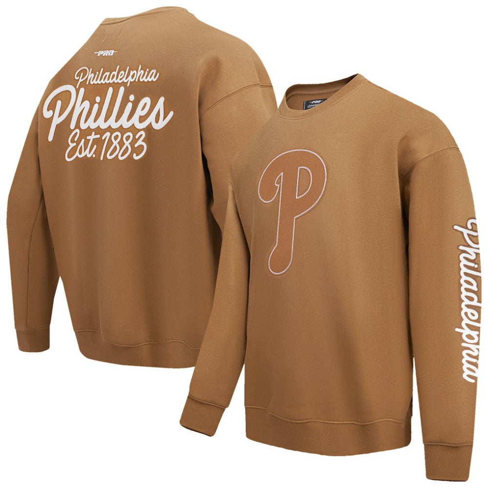 Philadelphia Phillies Pro Standard Paint The City Dropped Shoulder Pullover Sweatshirt | MLB Outlet