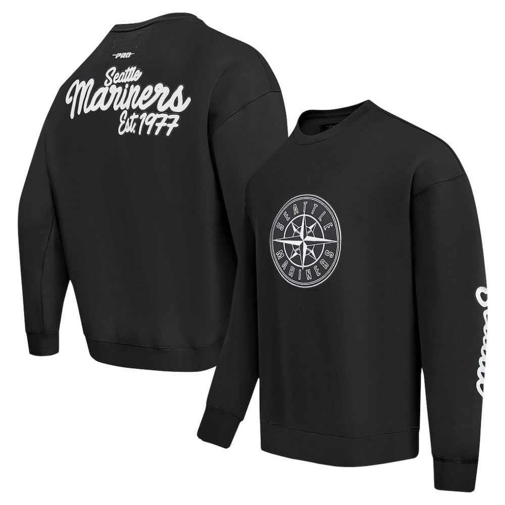 Seattle Mariners Pro Standard Paint The City Dropped Shoulder Pullover Sweatshirt | MLB Shop