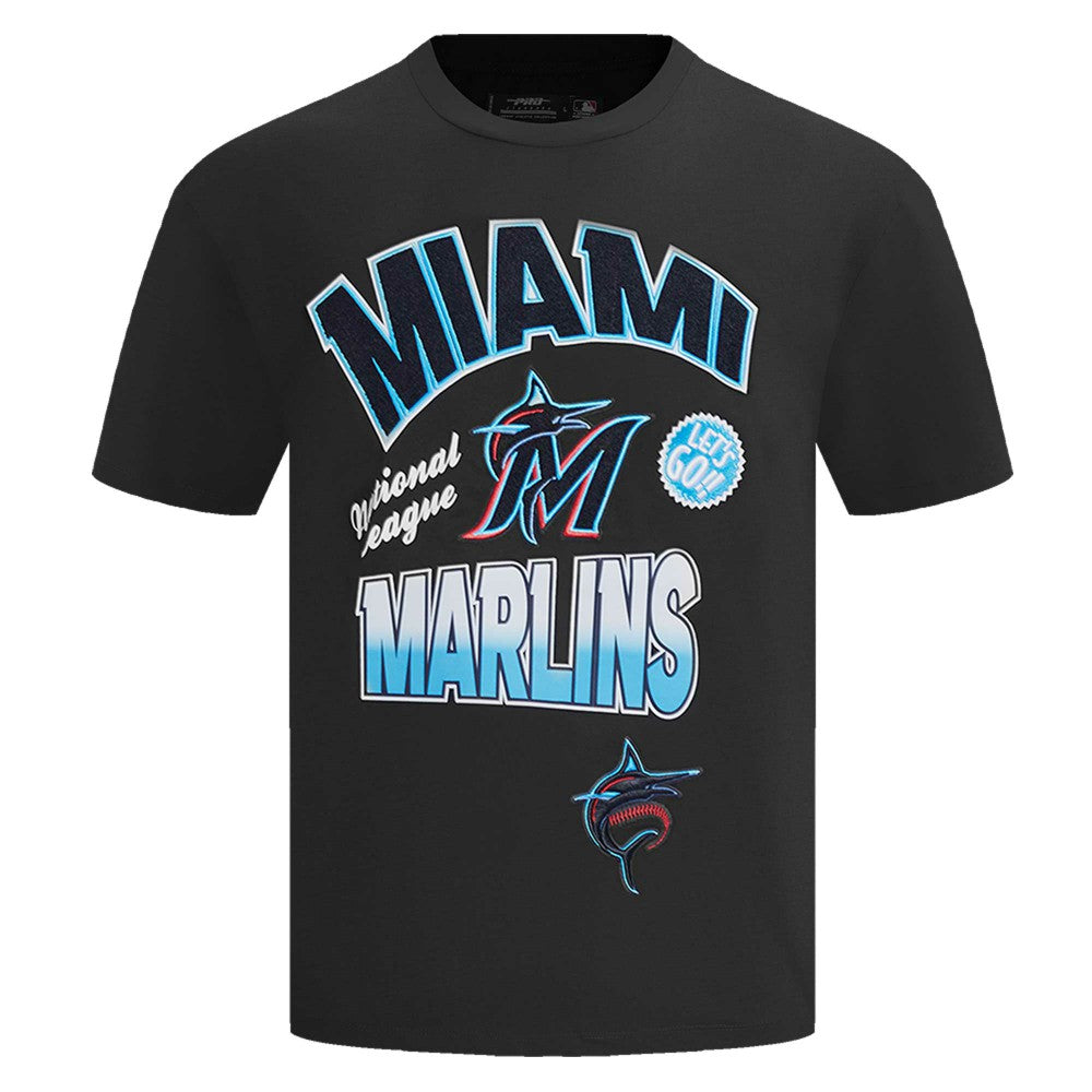 Miami Marlins Pro Standard Turn It Up Dropped Shoulder T-Shirt | MLB Discount