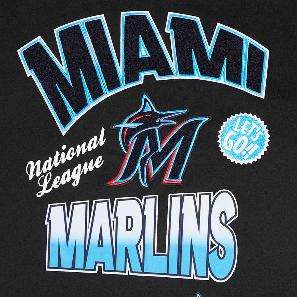 Miami Marlins Pro Standard Turn It Up Dropped Shoulder T-Shirt | MLB Discount