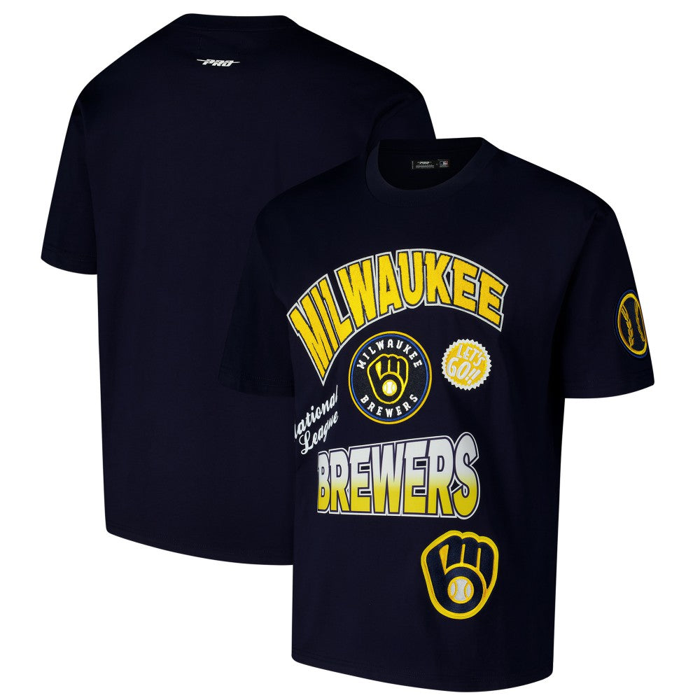 Milwaukee Brewers Pro Standard Turn It Up Dropped Shoulder T-Shirt | MLB Near me