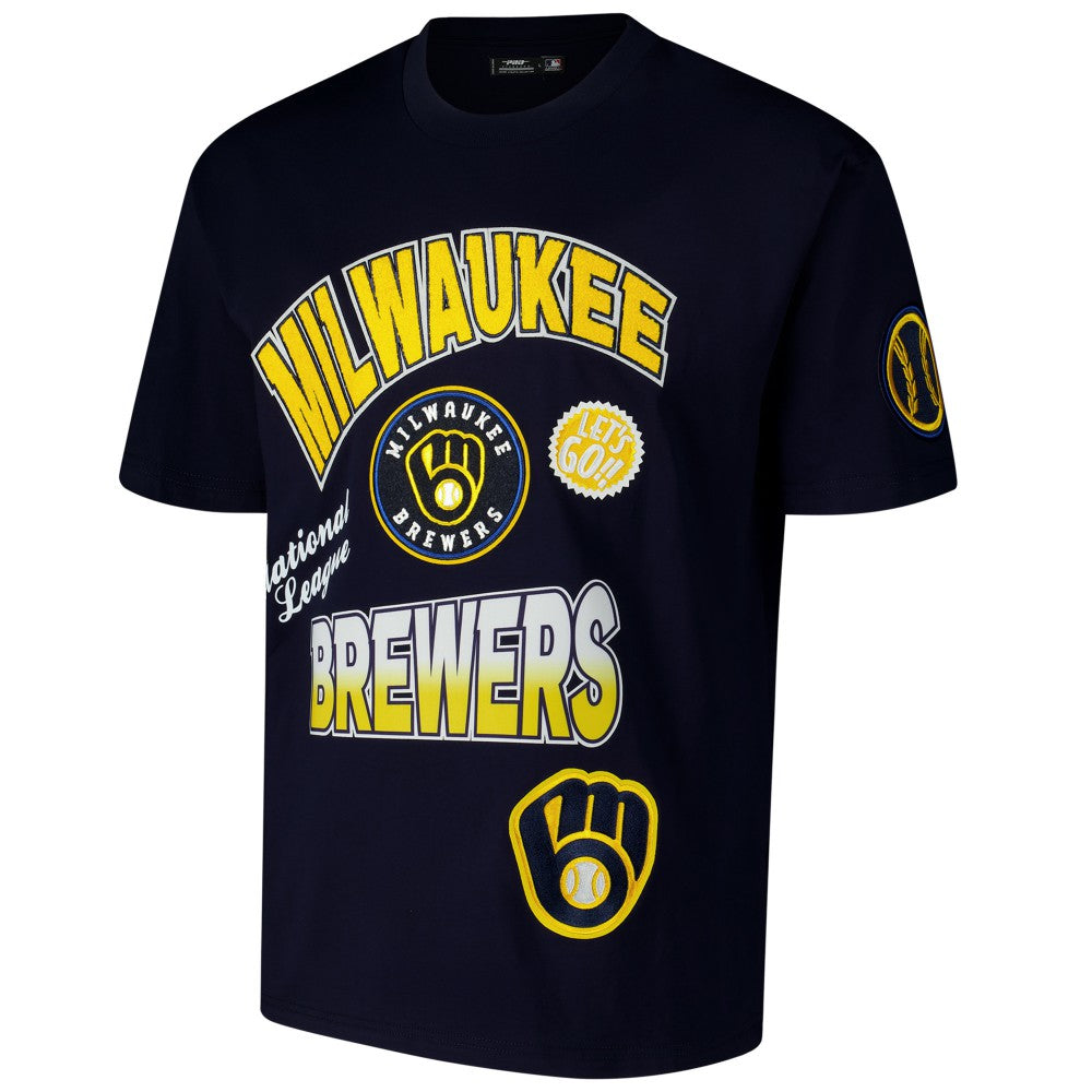 Milwaukee Brewers Pro Standard Turn It Up Dropped Shoulder T-Shirt | MLB Near me