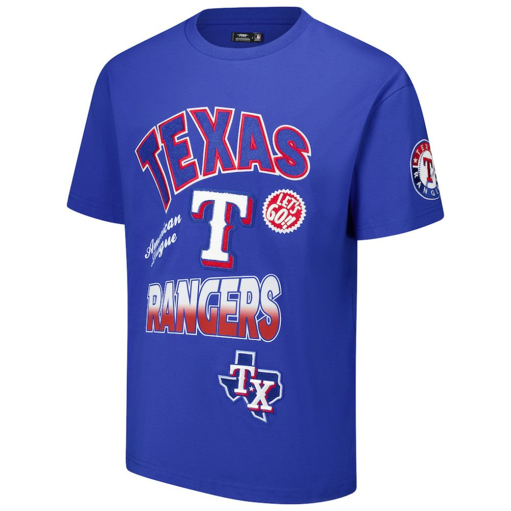 Texas Rangers Pro Standard Turn It Up Dropped Shoulder T-Shirt | MLB Sale